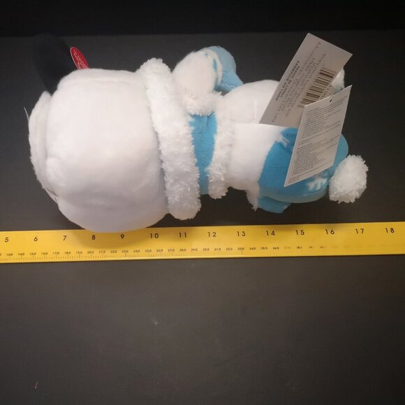 NWT Holiday Time Singing Snowball Pal Blue & White w/ Black Feet 10" Tall - Picture 4 of 6